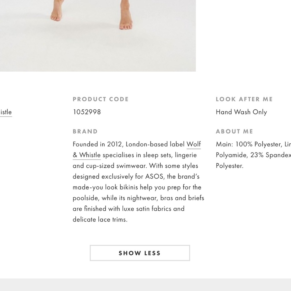 Wolf & Whistle lace cami bikini top - ASOS - Picture 3 of 7